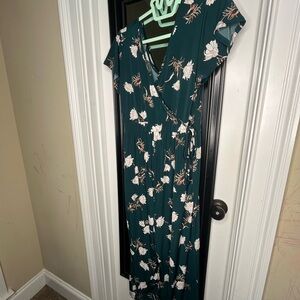 Kaileigh Green Floral Jumpsuit